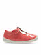 Kids Patent Leather Ballerinas ROAMER STAR with Adjustable Metal Clasp Orange