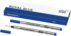 Mont Blanc Fine Ersatz-Tinte für Kugelschreiber in Blau Farbe Rollerball 2Stück