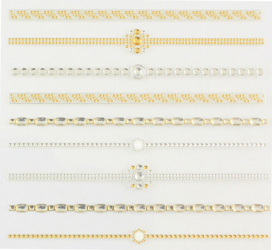 Various Finger Chain Stickers with Design,art stickers for Nails in Various Colors