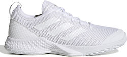 Adidas Courtflash Γυναικεία Παπούτσια Τένις για Όλα τα Γήπεδα Cloud White / Silver Metallic