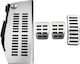 GRP Car Pedal Set Non Slip for Audi / Seat / Skoda / VW Golf Aluminum Silver 4pcs