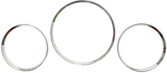 Carner Car Instrument Panel Decoration Dashboard Rings for Mercedes-Benz C-Class W202 1993-1995 Chrome in Silver Color 0004115