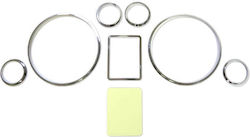 Carner Dekoration für Armaturenbrett Armaturenbrett-Ringe für Audi A3 8L 1996-2003 / A4 B5 1994-2001 / A6 C5 1997-2004 Chrom in Silber Farbe 0004114