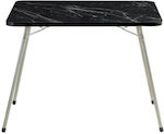 Klikareto Tabelle Metallisch Klappbar für Camping Faltbar 62x60x80cm Schwarz