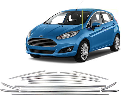 S-dizayn Trim Παραθύρων Ανοξείδωτο Ατσάλι Χρώμιο Ford Fiesta HB 5D 09