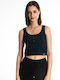 Paco & Co Women's Summer Crop Top Cotton Sleeveless Black