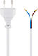 123led Καλώδιο Ρεύματος με Διατομή 2x0.75mm² σε Λευκό Χρώμα 1m