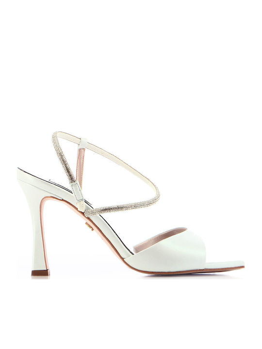 Leder Sandalen White Pearl