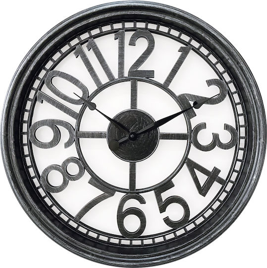 ArteLibre Wall Clock Plastic Silver Ø50.7cm