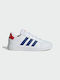 Adidas Kinder-Sneaker Grand Court Lifestyle Tennis Cloud White / Royal Blue / Vivid Red