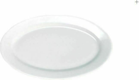 Chios Hellas Servierplatte Oval aus Porzellan Weiß 35x24cm 1Stück