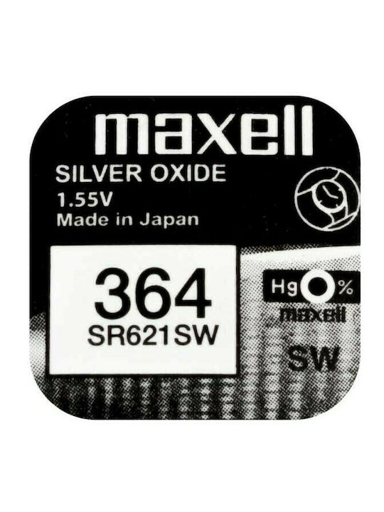 Maxell 364 Baterie Oxid de Argint pentru Ceasuri SR621SW 1.55V 1buc