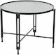 Round Glass Side Table Black L63xW63xH46cm