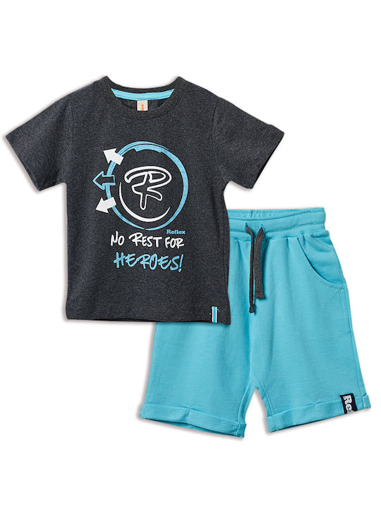 Reflex Kinder Set mit Shorts Sommer 2Stück Gray