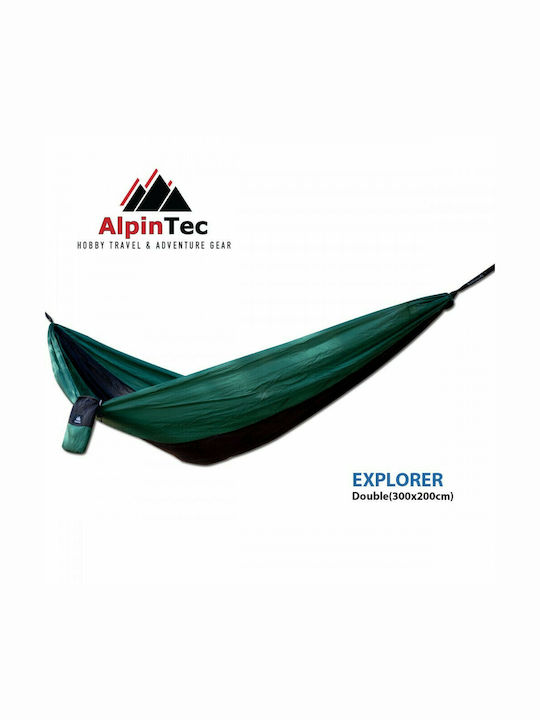 AlpinPro Explorer Αιώρα Αλεξίπτωτο Διπλή Υφασμάτινη Πράσινη 300x200εκ.