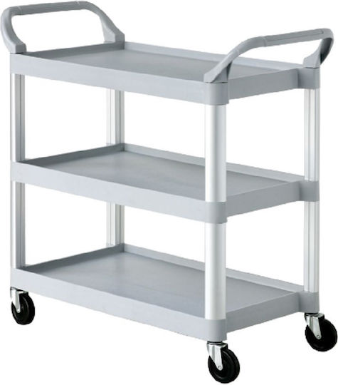 Dianomiki Küchenwagen für gewerbliche Küche mit 3 Ebenen H98xB102xT48cm