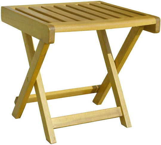 Auxiliary Table for Small Outdoor Spaces Made of Teak Foldable 40x40x45cm