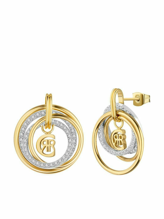 Cerruti Circlet Обици от Стомана Позлатен с Камъни Cerruti Circlet Обици от Стомана Позлатен с Камъни