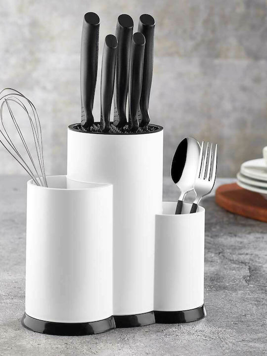 Viosarp Plastic White Cutlery Drainer