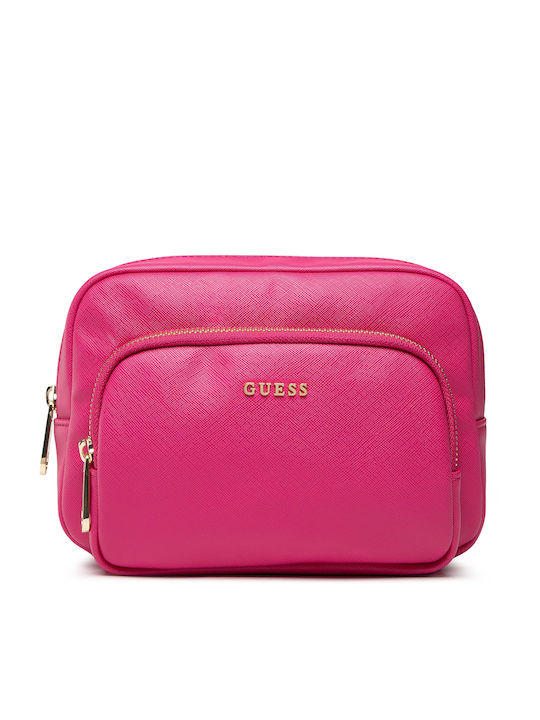 Guess Toiletry Bag Vanille in Fuchsia color
