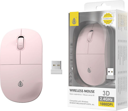 Moveteck NG6040 Wireless Mouse Pink