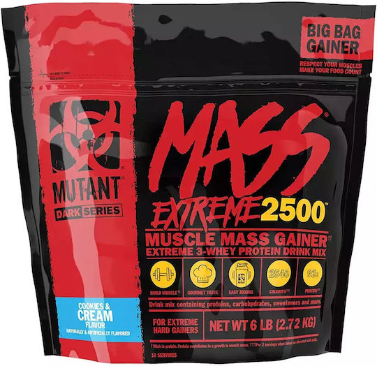 Mutant Mass Extreme 2500 Протеин Суроватъчен с Вкус Cookies & Cream 2.72kg