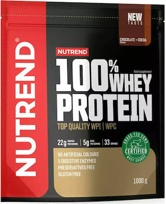 Nutrend 100% Whey Whey Protein Gluten Free with Flavor Chocolate & Cacao 1kg