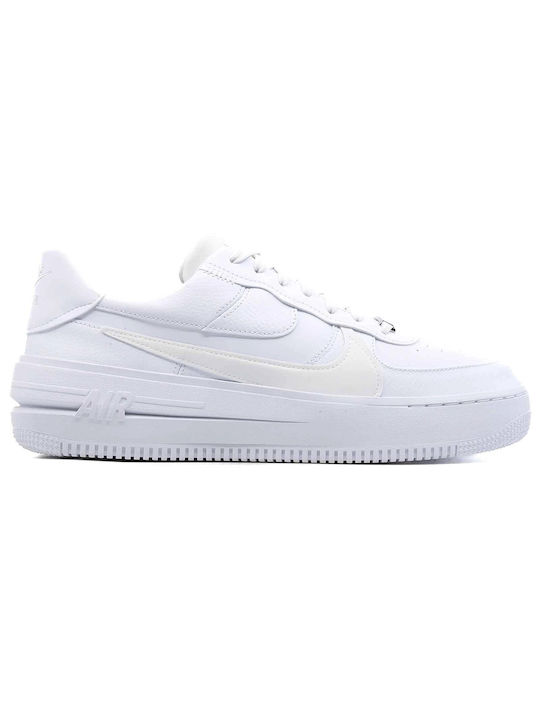 Nike Air Force 1 PLT.AF.ORM Γυναικεία Flatforms Sneakers White / Summit White
