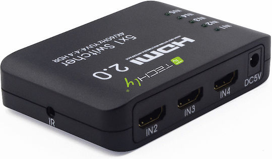 Techly HDR 5-way 4K HDMI Switch IDATA HDMI2-4K5160