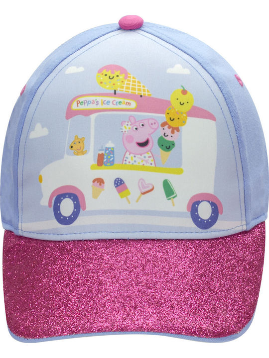 Stamion Παιδικό Καπέλο Jockey Υφασμάτινο Glitter Γαλάζιο
