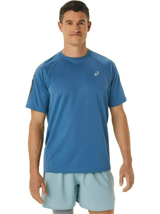 ASICS Bărbați T-shirt Sportiv cu Mânecă Scurtă Albastru