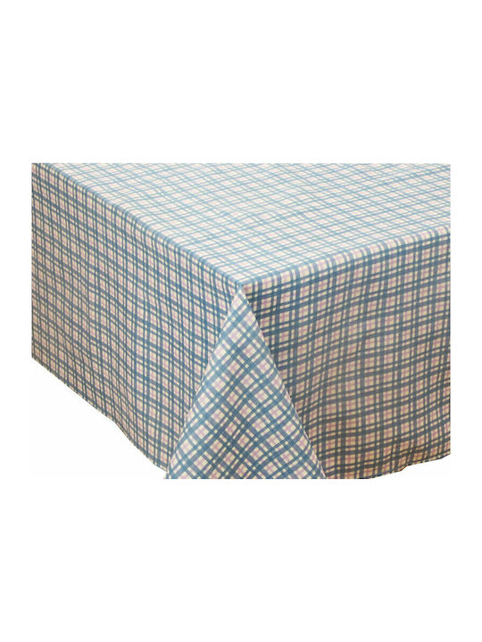 Ideato Cotton & Polyester Tablecloth Light Blue 140x220cm