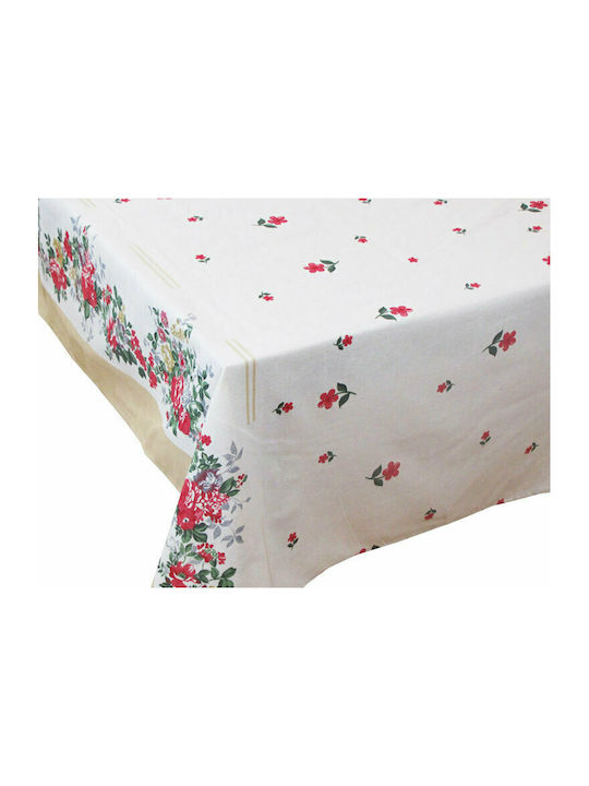 Ideato Cotton & Polyester Tablecloth Ecru 140x180cm