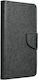 Fancy Wallet Piele artificială Negru (Realme C21)