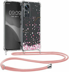 KWmobile Cherry Blossoms Pink / Dark Brown / Transparent (Xiaomi 12 / 12X)