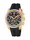 Festina Boyfriend Rainbow Damen Uhr Chronograph mit Schwarz Kautschukarmband