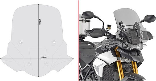 Givi Motorcycle Windshield & Windscreen Transparent Visor for Triumph Tiger D6415S