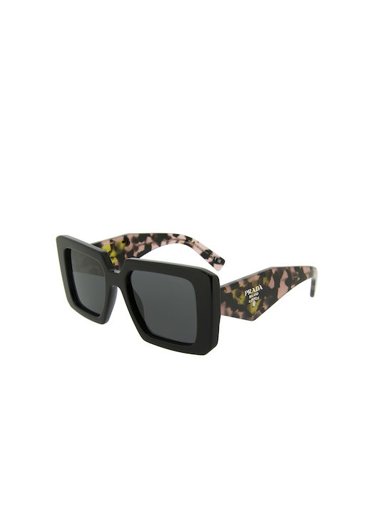 Prada Women's Sunglasses with Black Plastic Frame and Black Lens SPR 23Y 1AB5S0