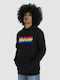 Rainbow Amora Sweatshirt with Hood Black