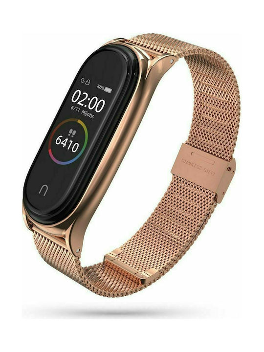 Tech-Protect Milaneseband Armband Rostfreier Stahl Rose Gold (Mi Band 7) THP1108RS