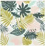 Party Napkins Tropical Leaves Aloha Multicolored 33x33cm. 20pcs