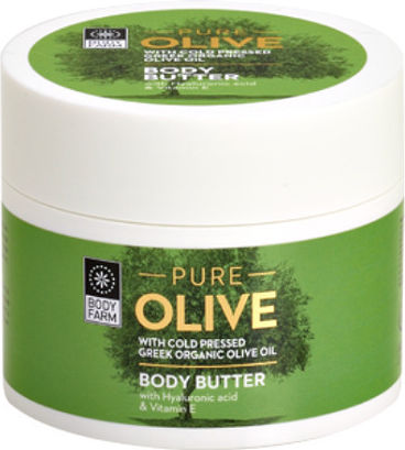 Bodyfarm Pure Olive Butter hidratant pentru corp cu Acid hialuronic / Lapte de măgăriță pentru toate tipurile de piele 200ml