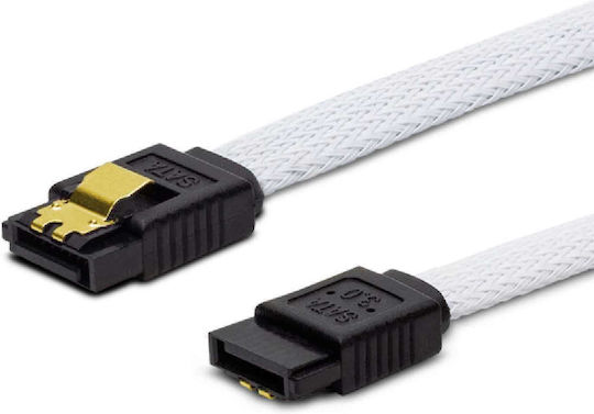 Savio 7-Pin SATA III - 7-Pin SATA III Cable 0.3m Λευκό (GAK-01)