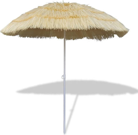 Professioneller Rundschreiben Geflecht Metall Hawaii Beiges Sonnenschirm Φ1.8m