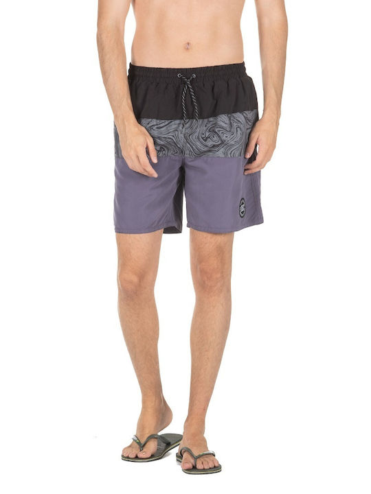 District75 Herren Badebekleidung Shorts Gray mit Mustern