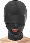 Fetish Tentation Open Mouth Hood Mască BDSM în Culoarea Negru