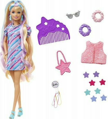 Barbie Păpușă Totally Hair Blonde Stars pentru 3++ Ani 21cm.