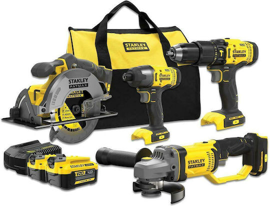 Stanley Fatmax Set Impact Drill Driver 18V with 2 Batteries 4Ah and Case