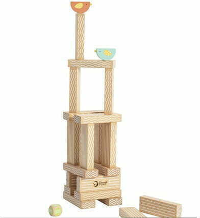 Classic World Jucărie de Stivuire Bird Stacking Game din Lemn pentru 36++ Luni