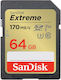 Sandisk Extreme SDXC 64GB Class 10 U3 V30 UHS-I 170MB/s